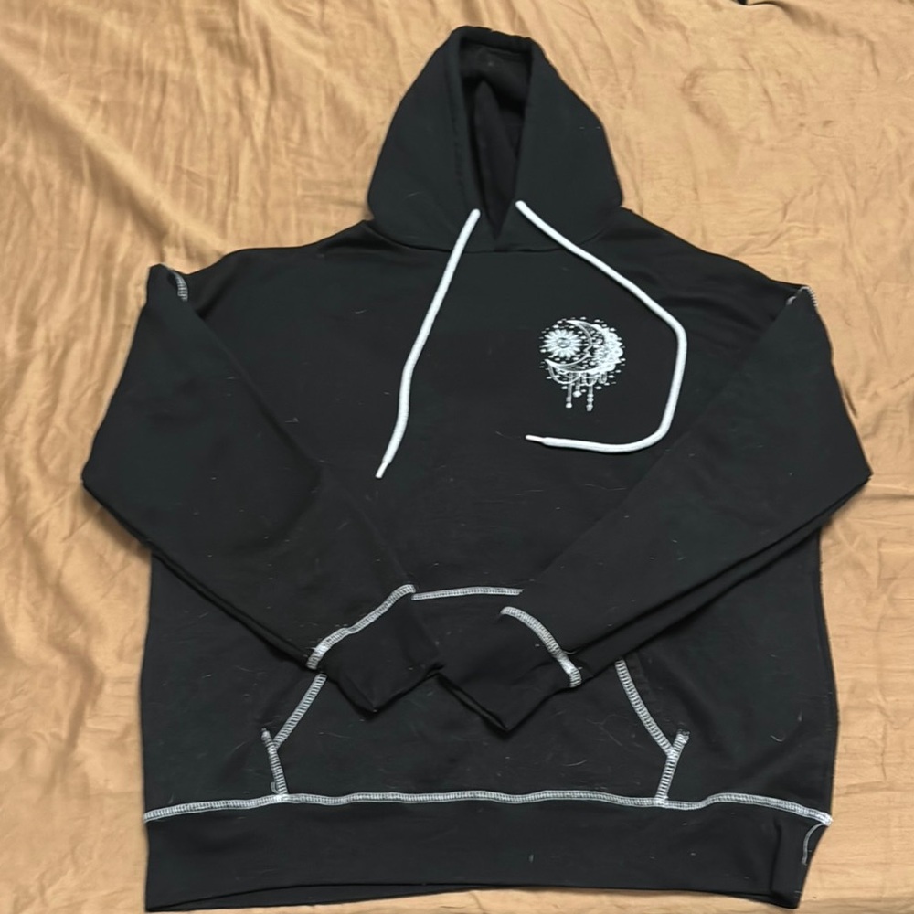 Justify Black and White Sweatshirt Hoodie